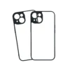 Carcasa de sublimación para iPhone 14, insumo ideal para personalización con diseños únicos.