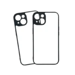Carcasa de sublimación para iPhone 14, insumo ideal para personalización con diseños únicos.
