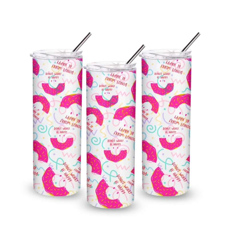 Vaso térmico tumbler sublimable de acero inoxidable 20 oz, ideal para personalización con diseño único.